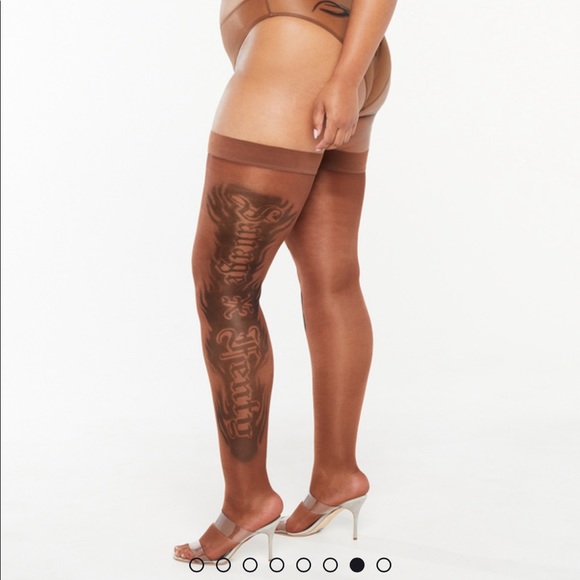 Savage X Fenty Other - High high brown tattoo style stocking tights savage x fenty